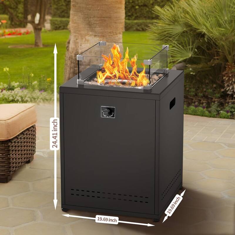 50000BTU Multi-functional Outdoor Fire Pit with Efficient Heating Performance and Easy Assembly, Flexible Flame Control