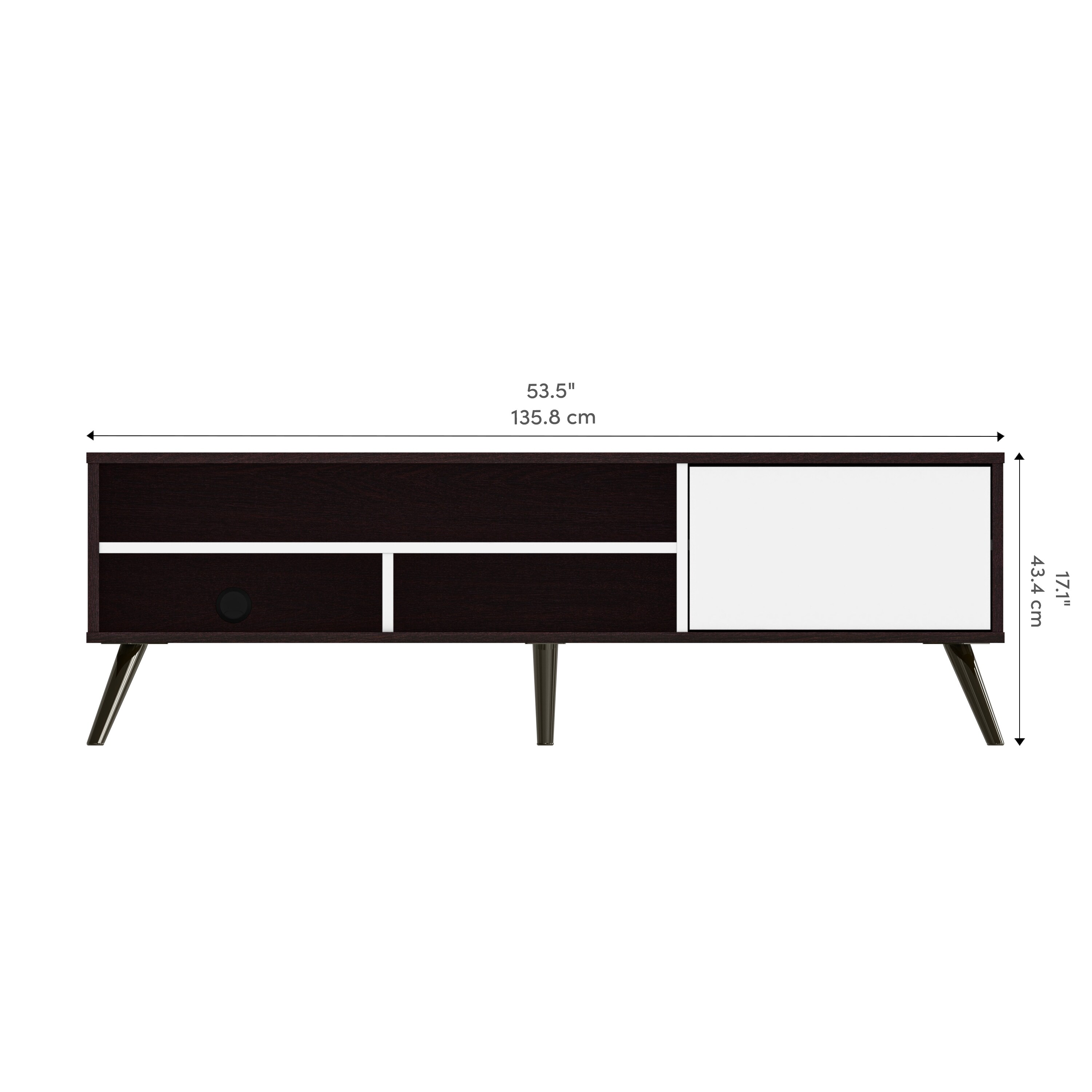 Bestar Small Space Krom 53.5 inch TV Stand Bed Bath Beyond 20686987