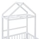 preview thumbnail 57 of 88, Wooden Floor Bed wFence Railings and Detachable House Shape Headboard Platform Bed, Kids Montessori Style Playhouse Frame Bed