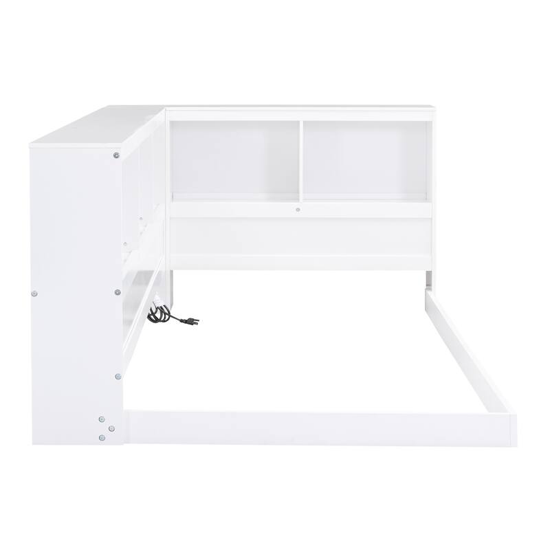 Wood Twin Size Daybed With Storage Cabinets And Usb Ports