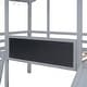 preview thumbnail 24 of 23, Twin Size Loft Bed Kids Bed with Ladder and Slide, Fairytale-like Atmosphere House Bed with Blackboard & Light Strip for Kids