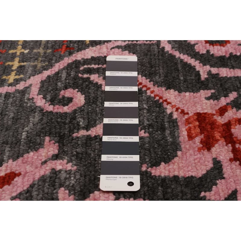 ECARPETGALLERY Hand-knotted Mystique Dark Grey Wool Rug - 6' 5" x 9' 7"