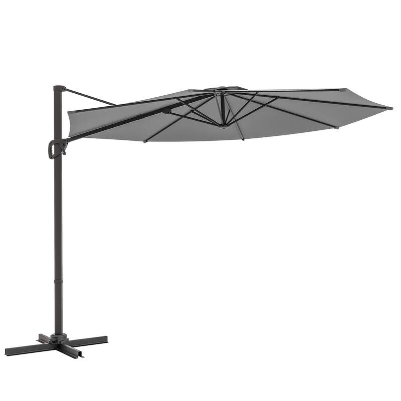 BONOSUKI Outdoor 10Ft Cantilever Offset Patio Umbrella, Hanging Market Umbrella