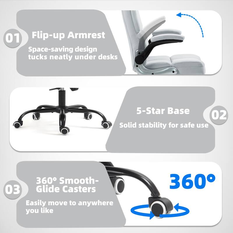 AVAWING Velvet Office Chair Executive Computer Desk Chair