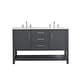 preview thumbnail 1 of 13, Sudio Design Arlo 54" Double Bathroom Vanity - 54" Double Sink Dark Gray