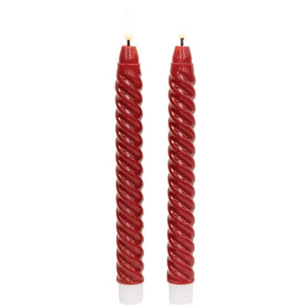 Twisty Timer Taper Electric Candles Set of 2 - 1 x 1 x 10 in.