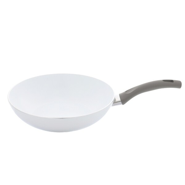Ballarini Tropea Veggie 11-inch Aluminum Ceramic Nonstick Stir Fry Pan - White