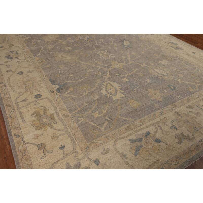 Oushak Turkish Area Rug Hand-Knotted Oriental Wool Carpet - 9'2"x 12'0"