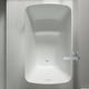 preview thumbnail 4 of 9, Mokleba 47"Full Immerse Freestanding Bathtub with Walk in Soaking Tub White