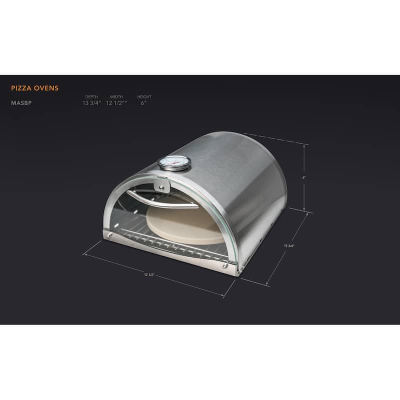 Mont Alpi MAi805-DBEV-COMBO Deluxe Stainless Steel Modular Outdoor Kitchen Island with Charcoal Tray, Griddle Plate & Pizza Oven