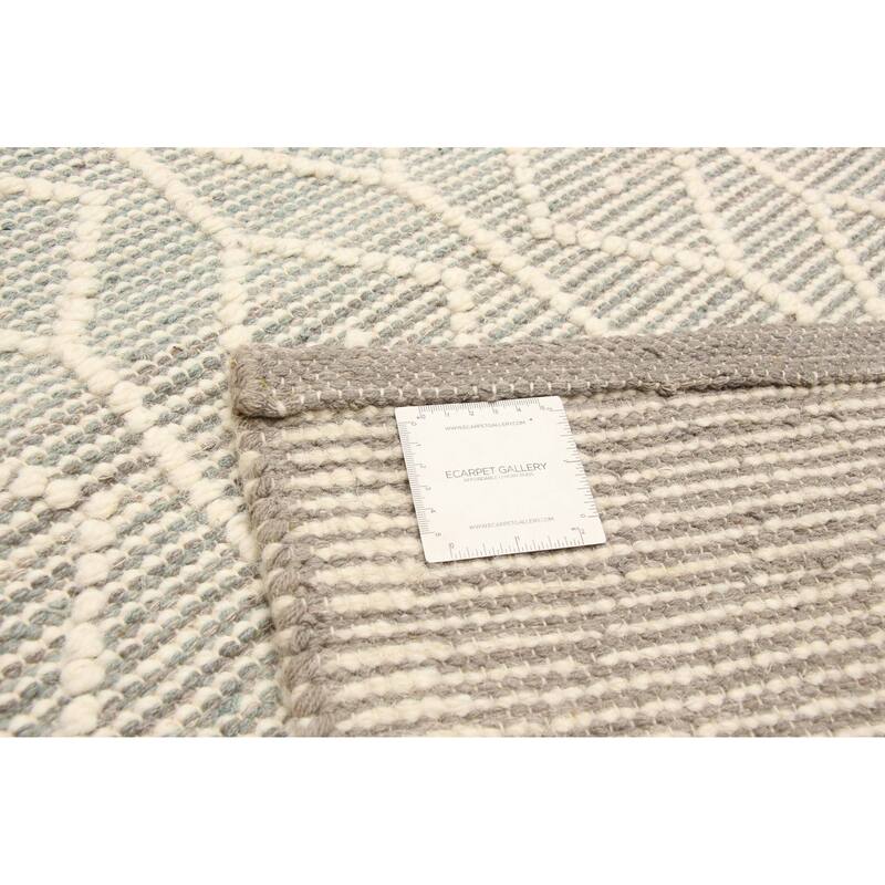 ECARPETGALLERY Braid weave Sienna Cream Wool Rug - 6'0 x 9'3