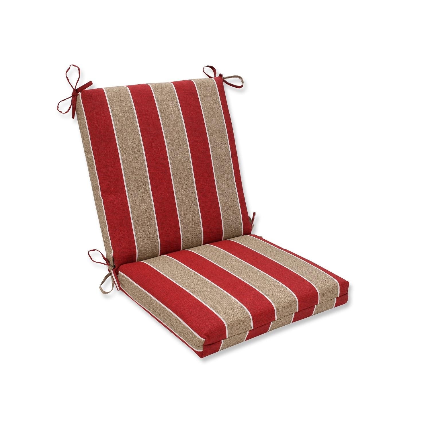 Red and white best sale striped chaise lounge cushions