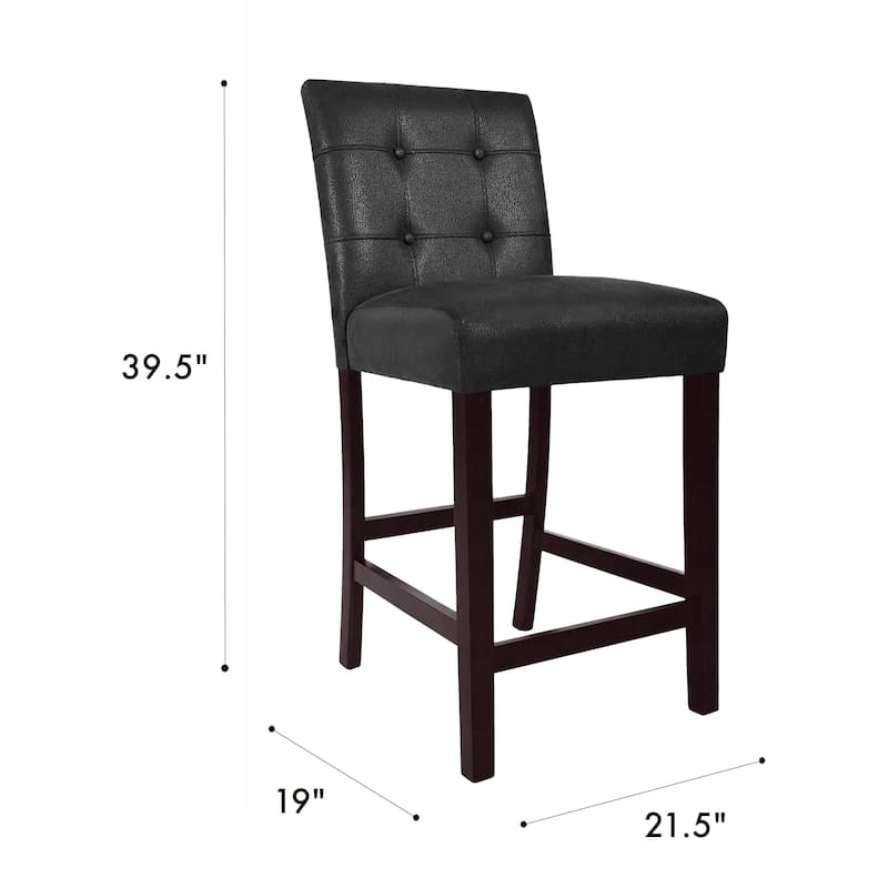 HomePop Upholstered Counter Stool - Set of 2