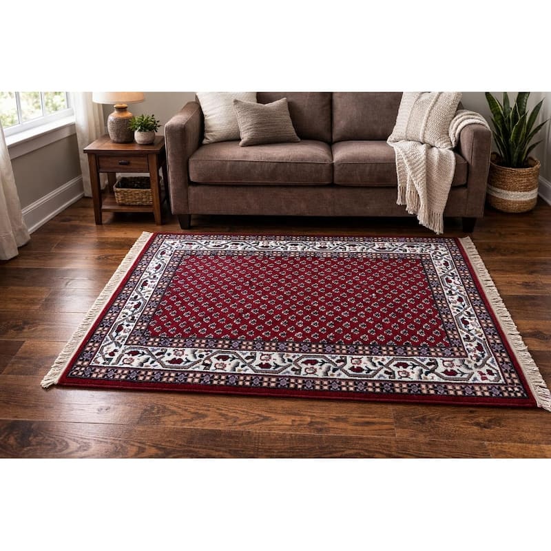 HERAT ORIENTAL Handmade Geometric Mir Wool Rug 3' X 5'4