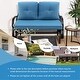 preview thumbnail 19 of 22, 2-Person Patio Glider Bench Cushioned Armrest Rocking Loveseat