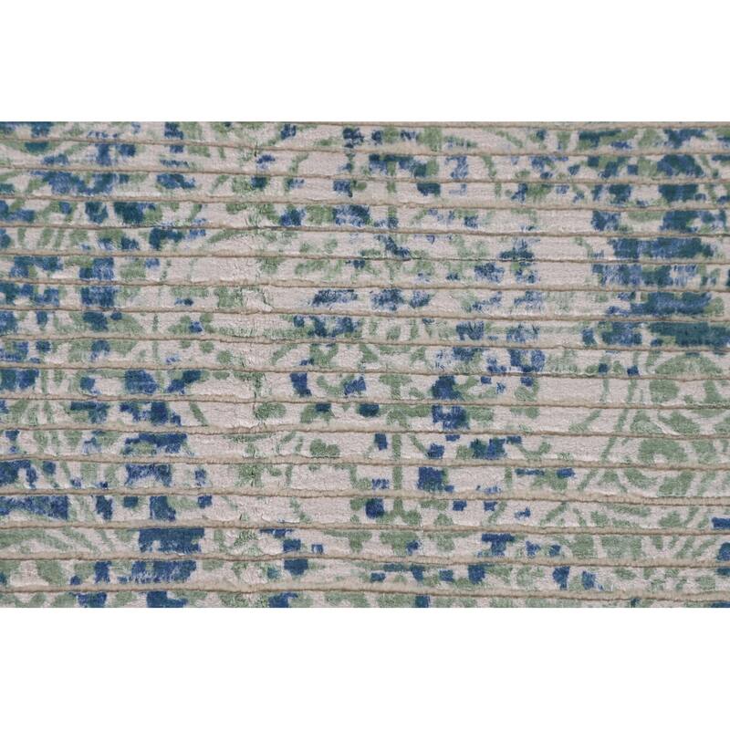 Abstract Area Rug Hand-Knotted Modern Wool Carpet - 5'5"x 7'10"
