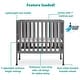 preview thumbnail 3 of 3, Dream On Me Jett Non-Full Size Folding Crib - Steel Grey