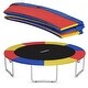 preview thumbnail 2 of 1, 10FT Waterproof Safety Trampoline Bounce Frame Spring Cover-Multicolor - Multi - 10' x 10' x 4" (L x W x H)