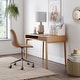 preview thumbnail 2 of 5, Jasper Small Home Office Desk with Storage, Bohemian Writing Desk with Drawer and Open Cubby