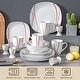 preview thumbnail 12 of 65, VEWEET 20-Piece White Porcelain Dinnerware Set (Service for 4)