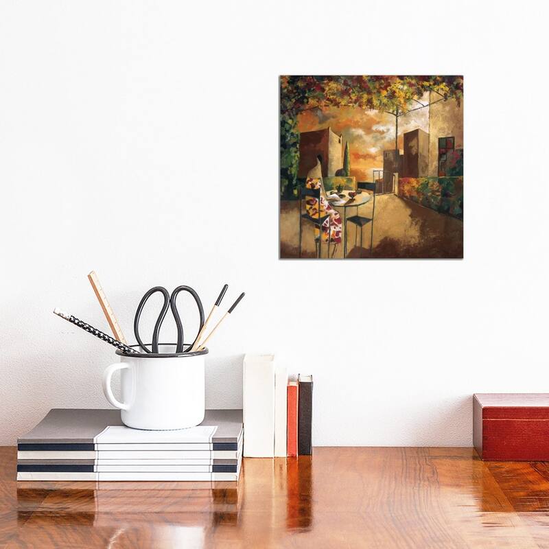 iCanvas "Cafe Al Jardi" by Didier Lourenco Canvas Print - 12x12x0.75