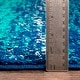 preview thumbnail 6 of 8, Nurzhan Teal Contemporary Striped Area Rug - 8'10" x 12'9" - 8'10" x 12'9"