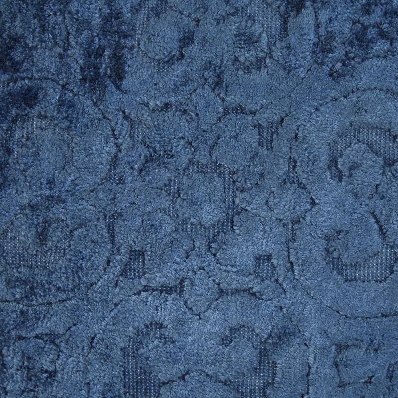 Sevita Deep Blue Traditional Textured Medallion Throw Pillow