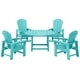 preview thumbnail 141 of 193, Laguna Kids Adirondack 5-Piece Round Table Dining Set Turquoise