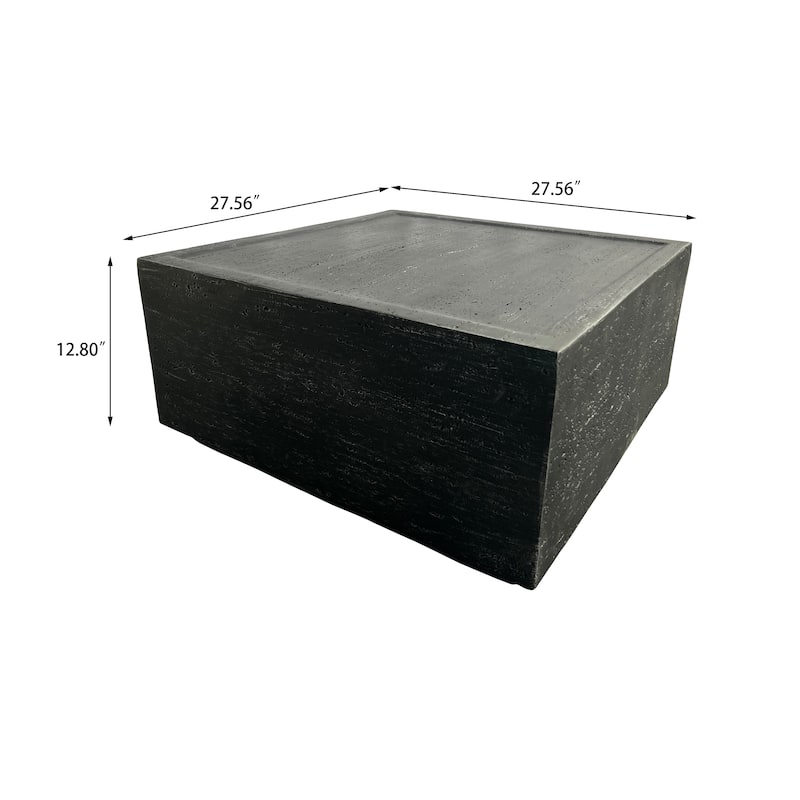 28" Square MGO Coffee Table with a Natural Stone-Look Finish