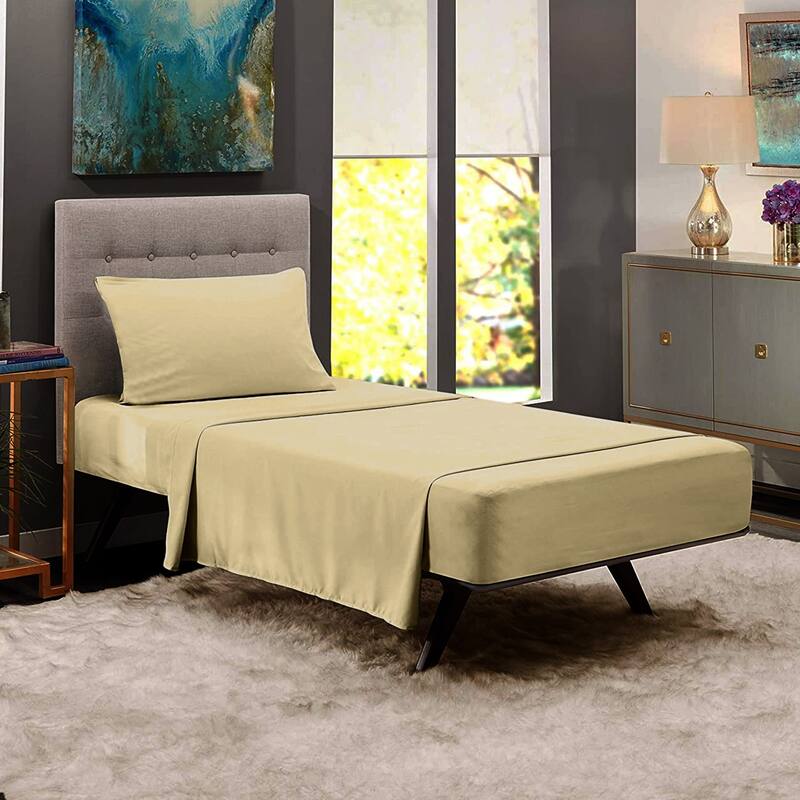 Premium Home Collection Microfiber Soft Cooling Twin Bed Sheet Set - 3 Piece