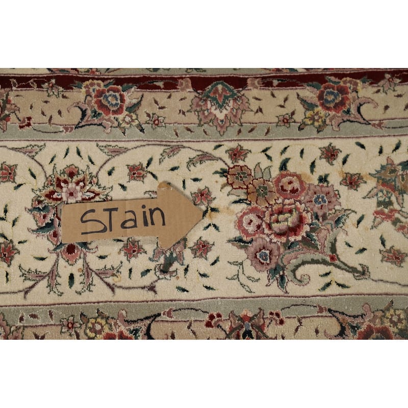 Black Aubusson Chinese Vintage Large Rug Hand-Knotted Wool Carpet - 10'3" x 14'1"