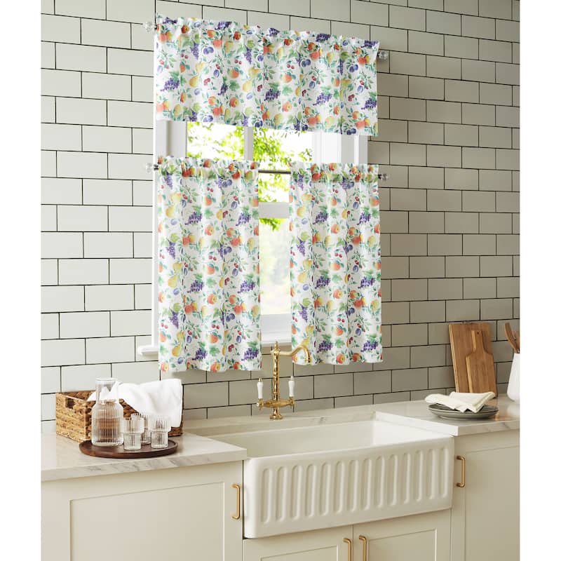 Chef Fruit or Herbs Kitchen Curtain Set