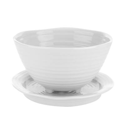 Portmeirion Sophie Conran White Berry Bowl and Stand - 6.5" x 4"
