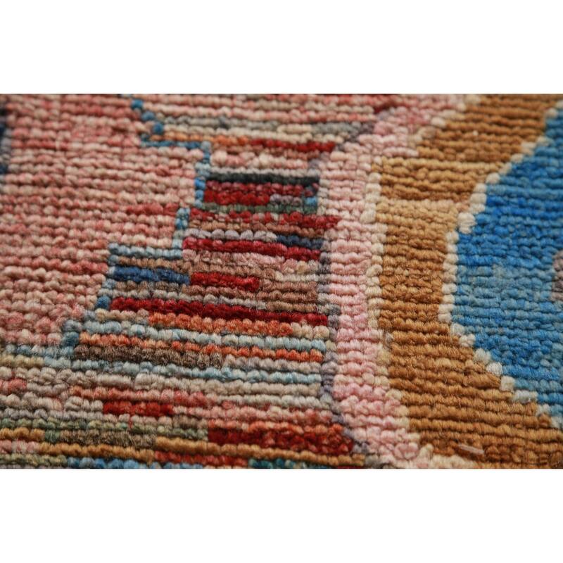 Hand Knotted Oriental 100% Wool Carpet Transitional Floral Multi-Colored Oushak Area Rug - 11' 5'' X 8' 10''