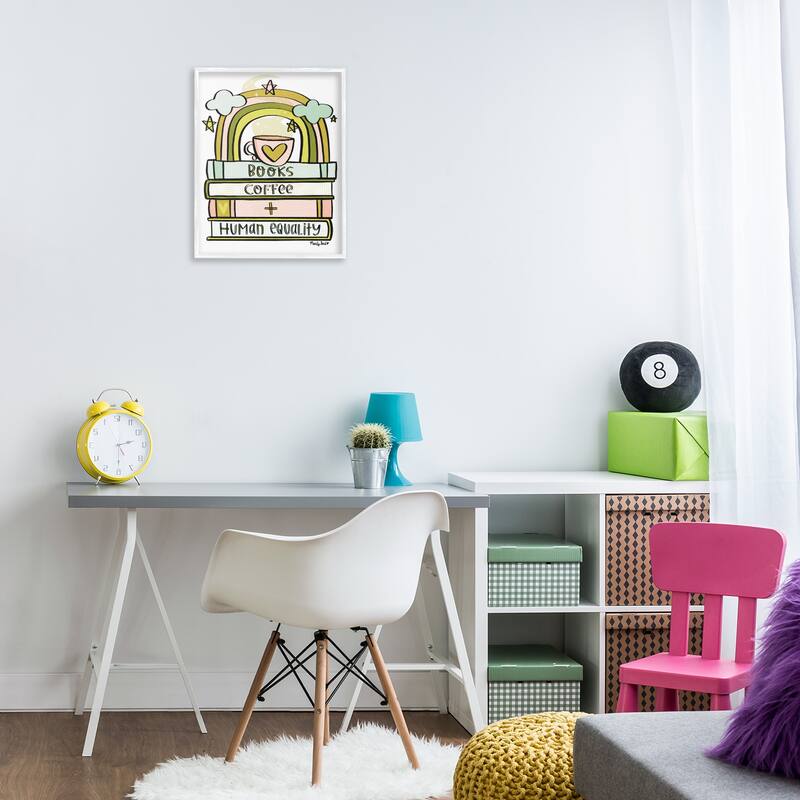 Stupell Books Coffee & Human Equality Framed Giclee Art Design By Mandy Ford Art + Illustration