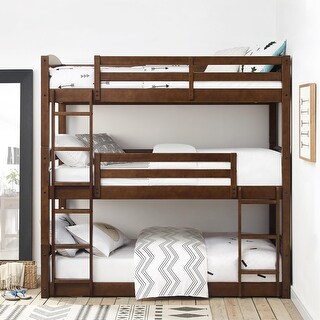 Avenue Greene Nola Triple Twin Wood Bunk Bed