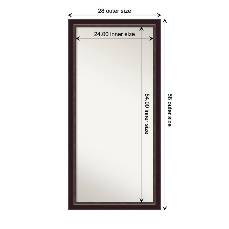 Oversized Wall Mirror Choose Your Custom Size - Signore Bronze Frame