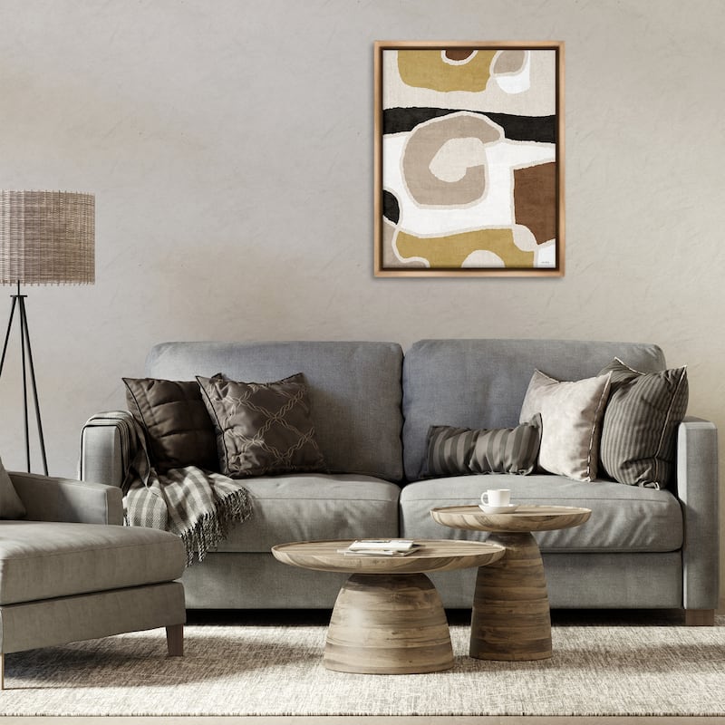 Stupell Earthy Boho Geometrics Framed Floater Canvas Wall Art Design By Amber Sterling