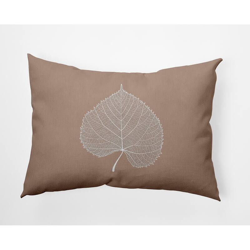 Leaf Study Accent Pillow - Mauve - 14" x 20"