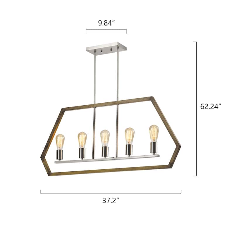 Maxax 5 - Light Kitchen Island Linear Pendant