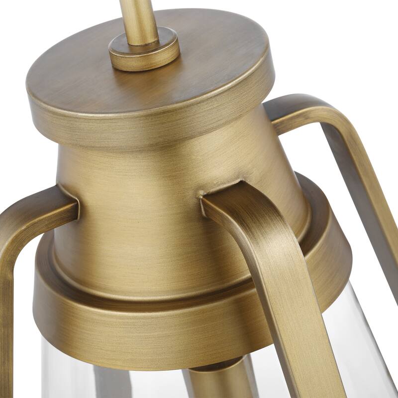 Everett 1 Light 14 Inch Pendant Natural Brass with Clear Glass - Natural Brass
