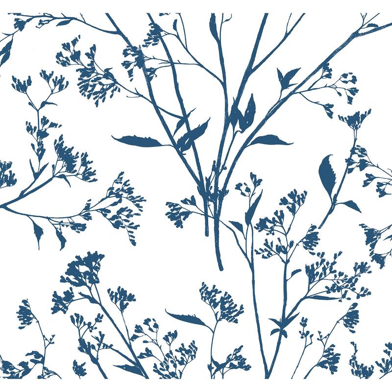 A-Street Prints Southport Indigo Delicate Branches Wallpaper