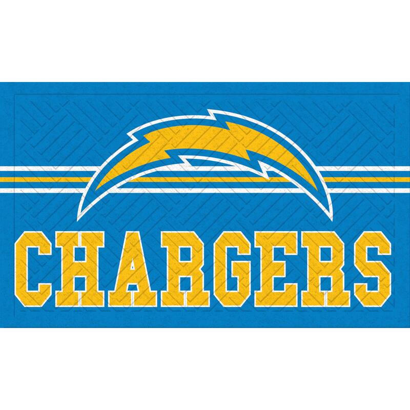 30 in. x 18 in. Embossed Mat, Cross Hatch, LA Chargers