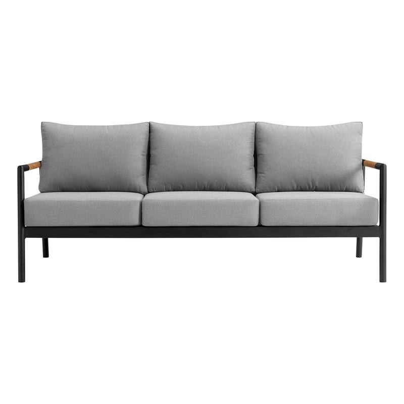 Crown 4 Piece Aluminum and Teak Outdoor Seating Set