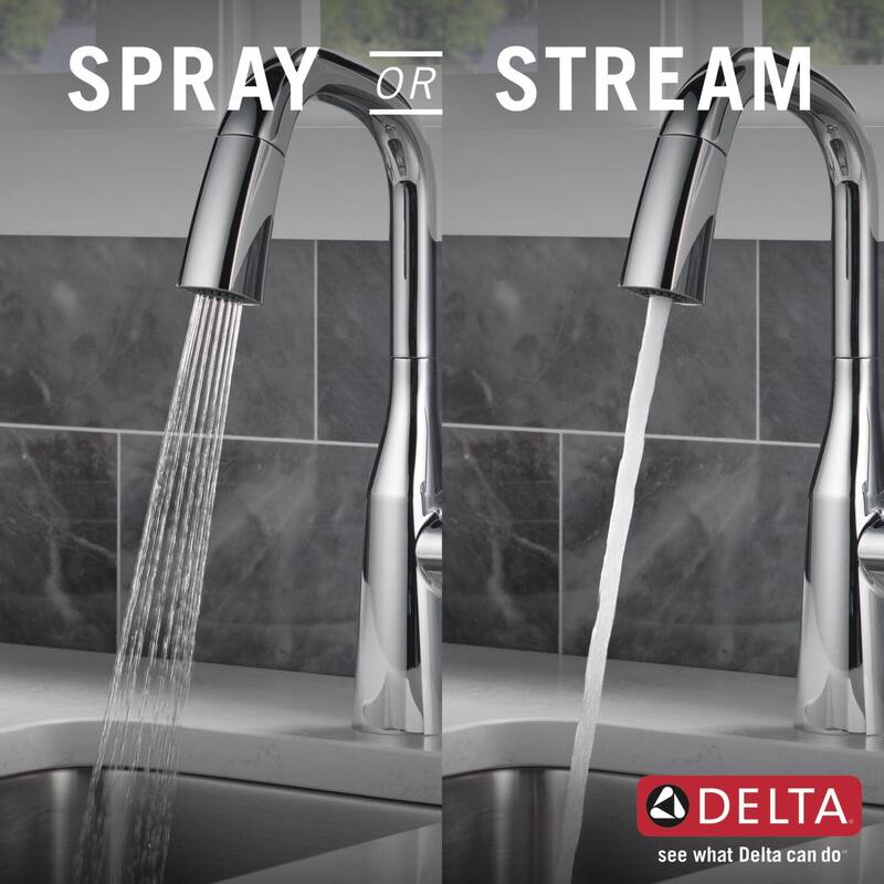 Delta Stryke 1.8 GPM Pull-Down Bar/Prep Faucet with On/Off Touch