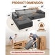 preview thumbnail 24 of 28, WINSOON Plush Modular Sectional Sofa with Pillows