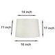 preview thumbnail 11 of 12, French Drum Lamp Shade, Textured Flax Linen, 12" Top, 14" Bottom, 10" Slant