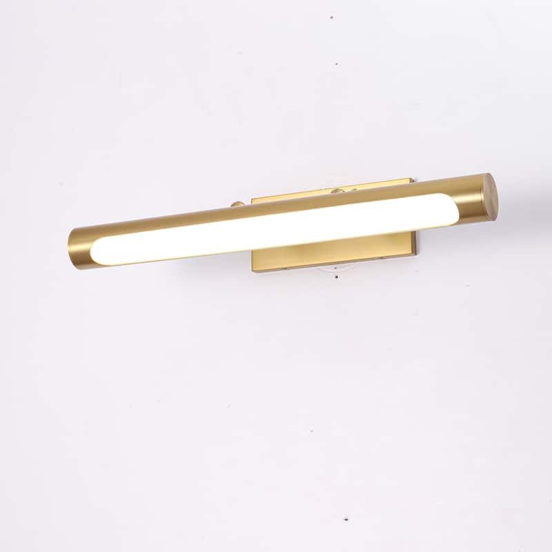 23.6" 1-Light Modern Gold/Black Adjustable Cylinder Wall Mounted LED Picture Light/Vanity Light for Bathroom, Bedroom