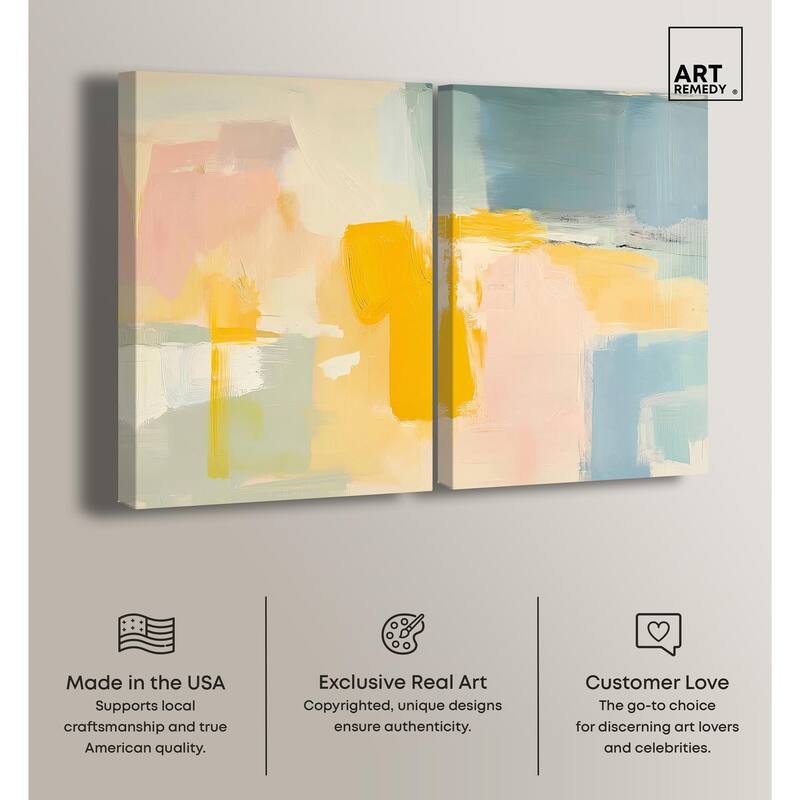 Ocean of Suns II Canvas Set of 2 by Art Remedy, Gallery Wrapped