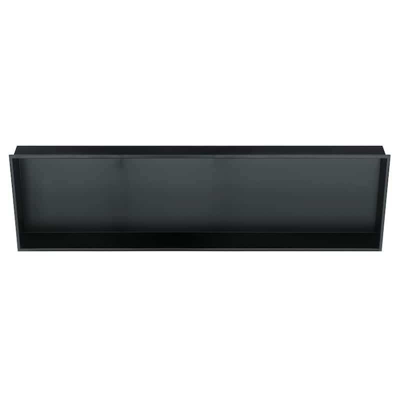 12-in x 48-in Ultra-thin Frame Recessed Stainless Steel Shower Niche Matte Black